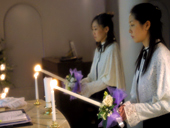 聖歌隊でのユニティーキャンドル点火 聖歌隊のユニティーキャンドル点火 / 結婚式の演出